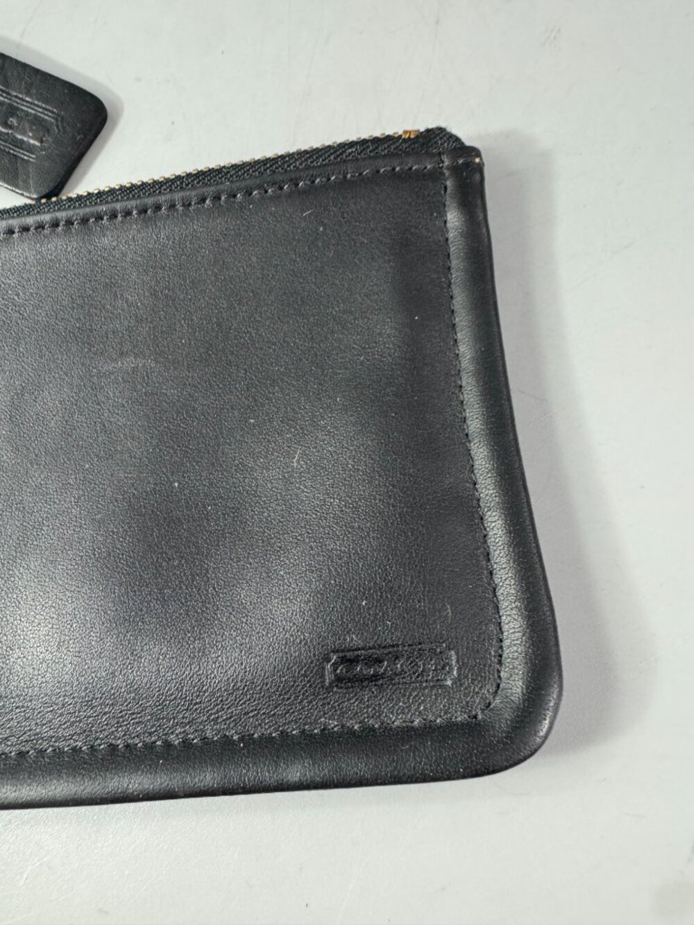 Vintage Coach Black Leather Pouch - Picture 3 of 13